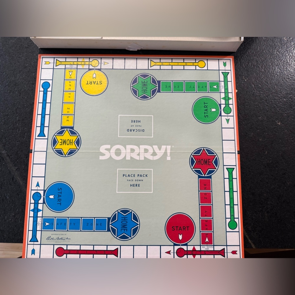 Vintage 1972 Parker Brothers Sorry! Slide Pursuit Game – Complete - Picture 6 of 9